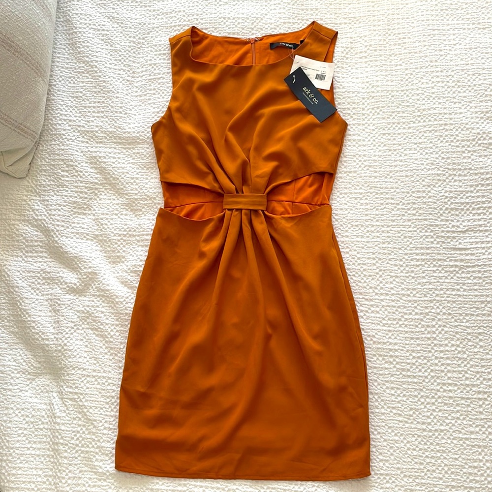 NEW Orange Cutout Dress